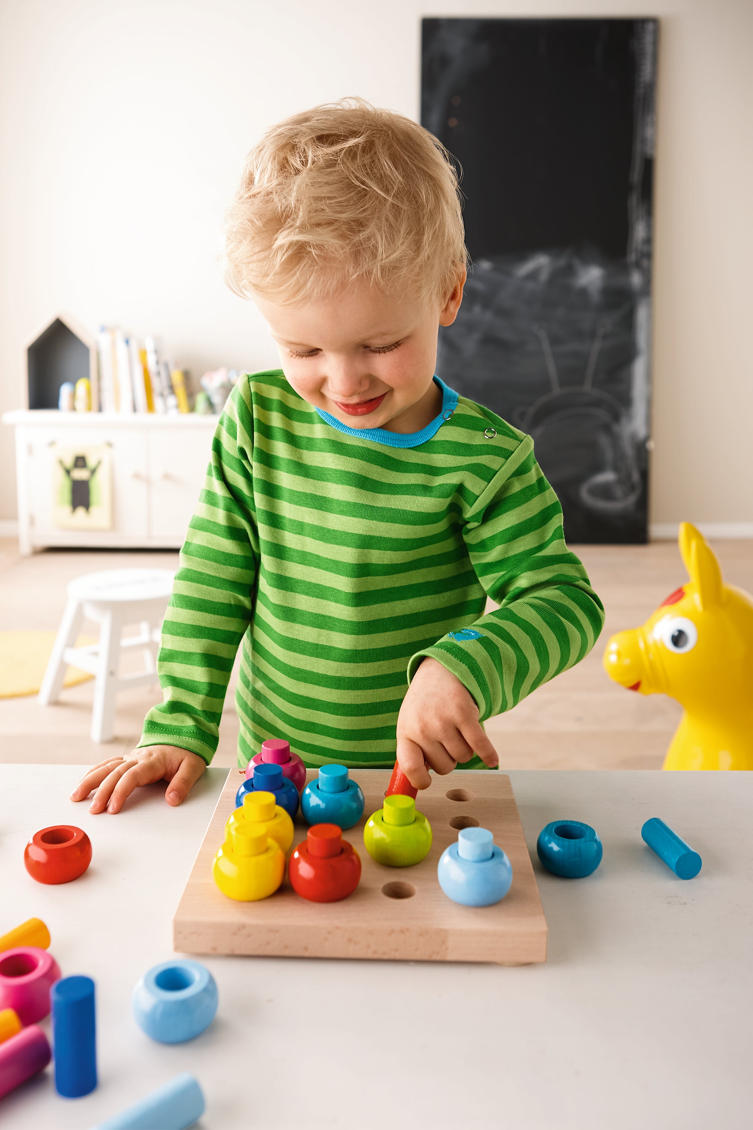 HABA Steckspel Farbkringel – Houten Stapelspel
