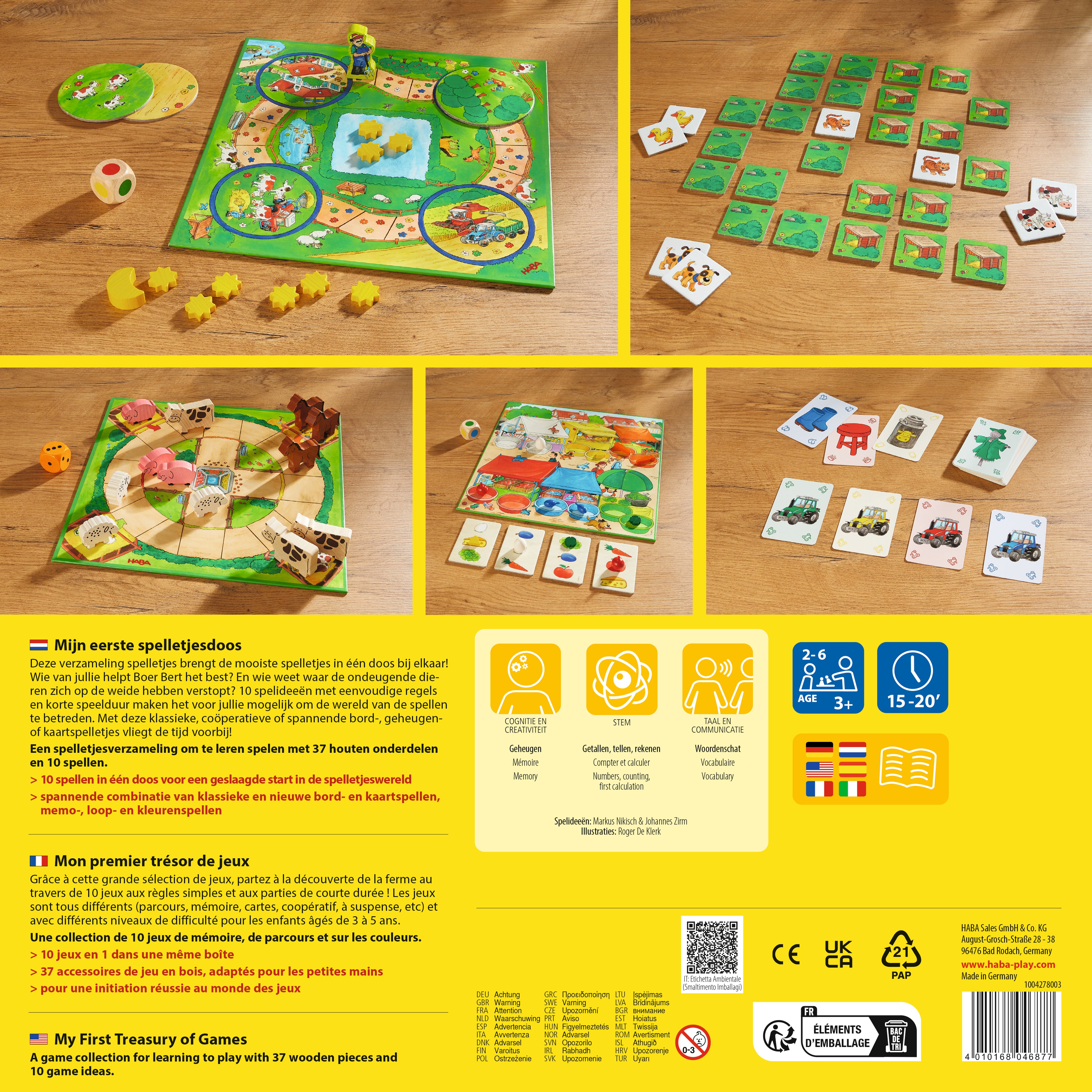 HABA Mijn Eerste Spelletjesdoos – Grote Spellenverzameling Bordspel