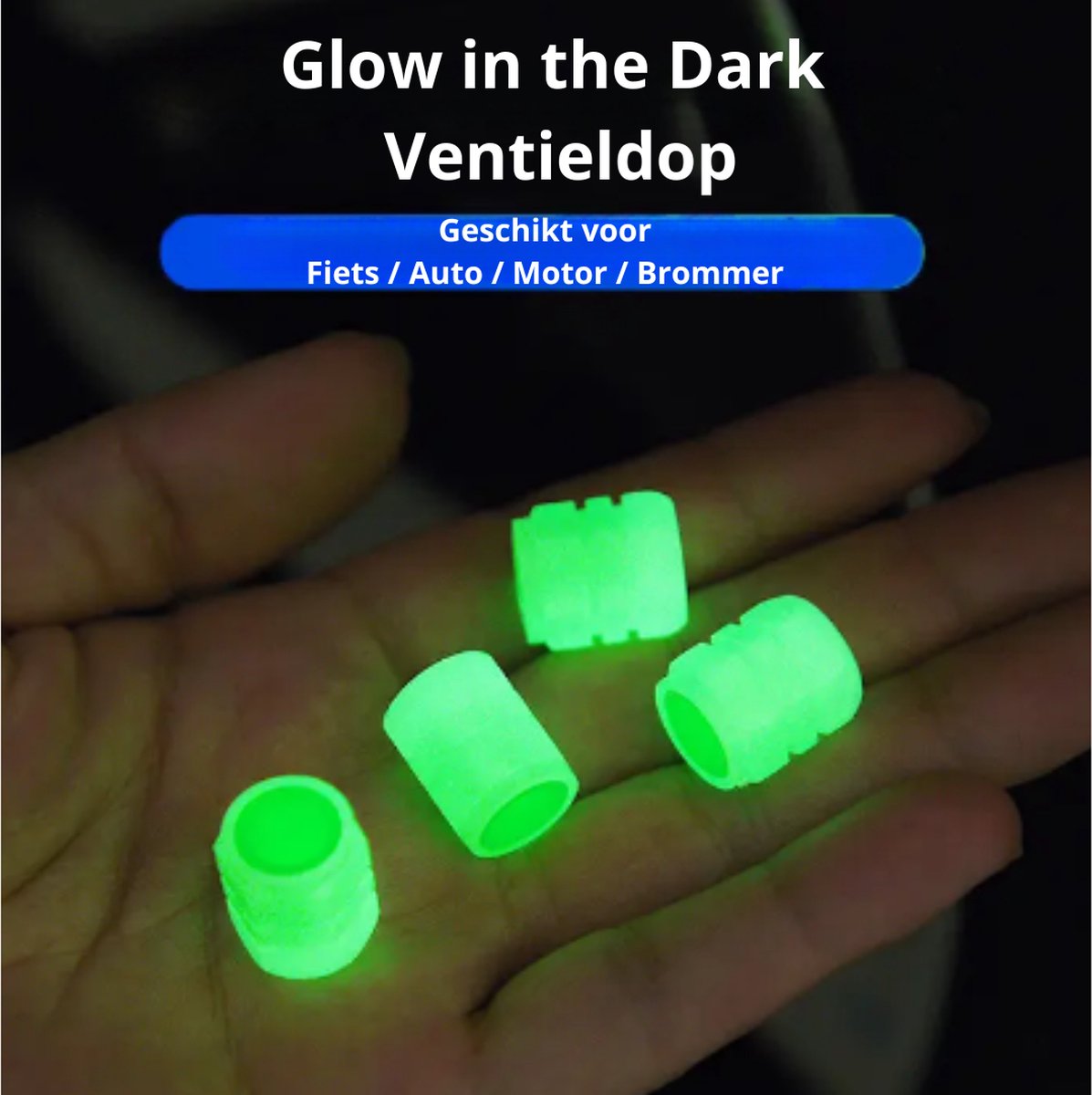 Entergoods Ventieldopjes Glow 4stuks
