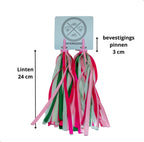 Entergoods Stuurslingers Licht roze/groen