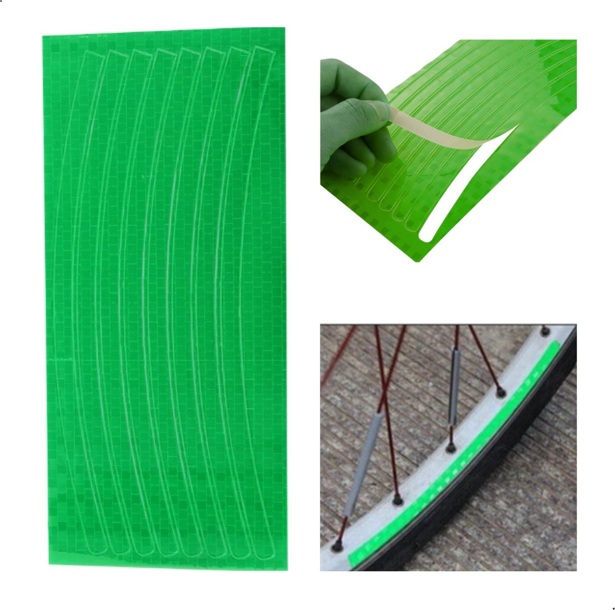 Entergoods reflecterende stickers GROEN