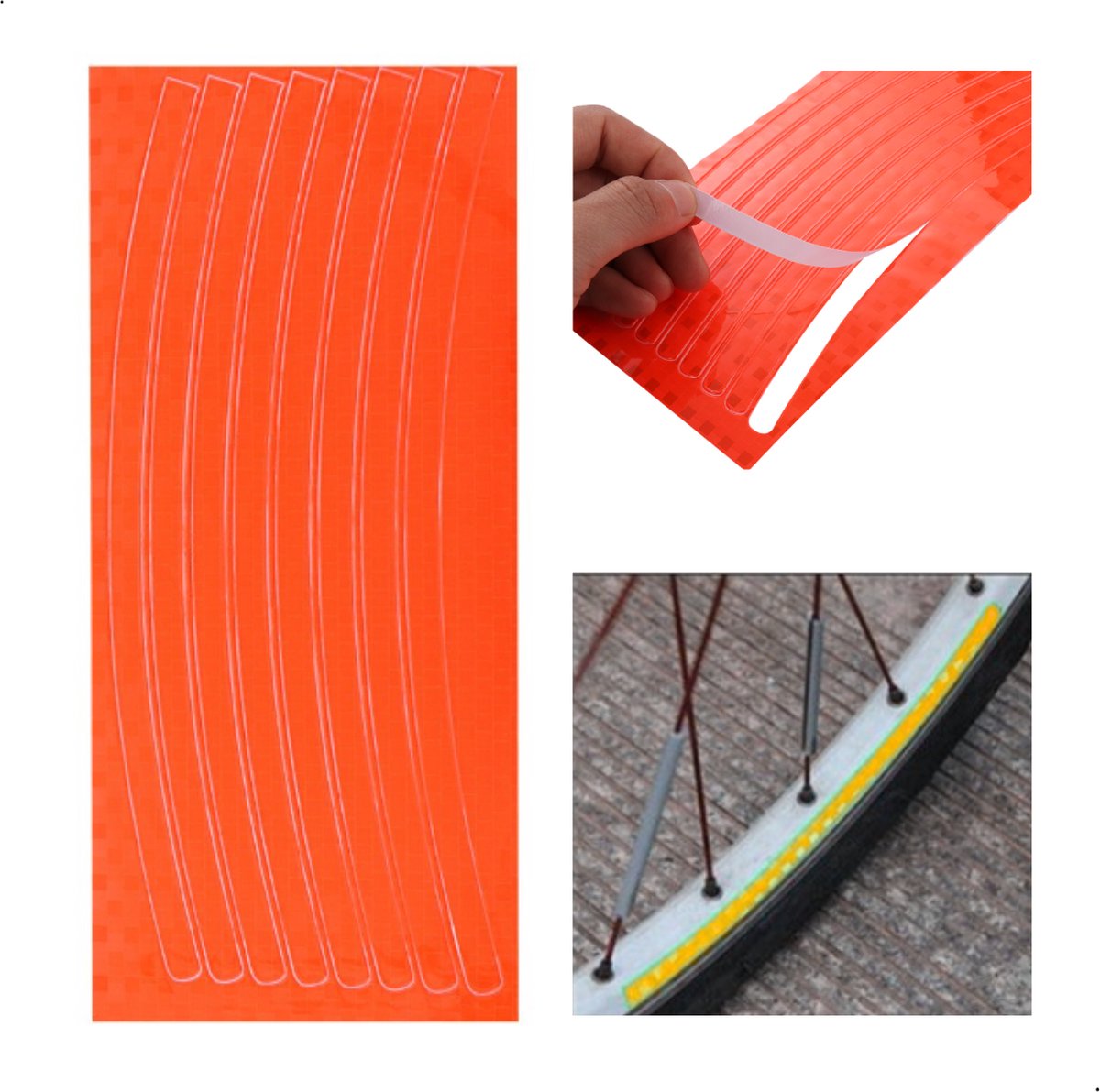 Entergoods Reflecterende stickers ORANJE
