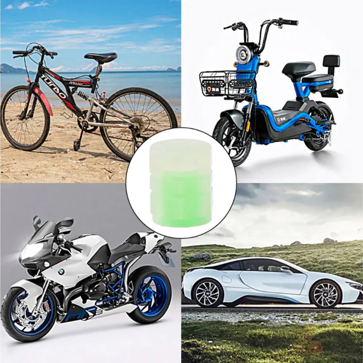 Entergoods Ventieldopjes Glow 4stuks