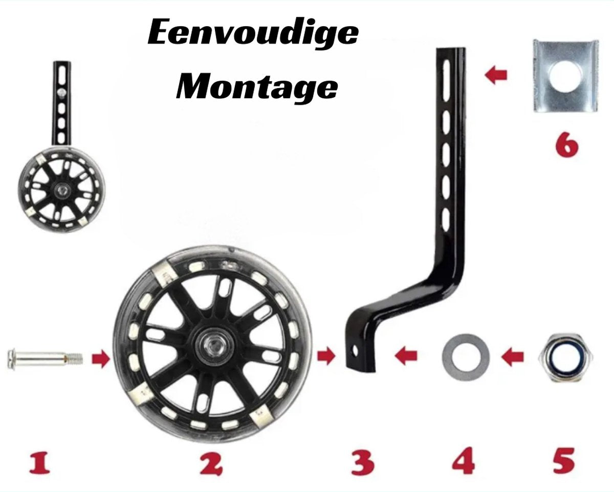 Entergoods Zijwieltjes Zwart