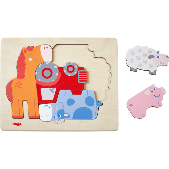 HABA Houten Puzzel - Beestachtig veel aan de hand - extra productfoto