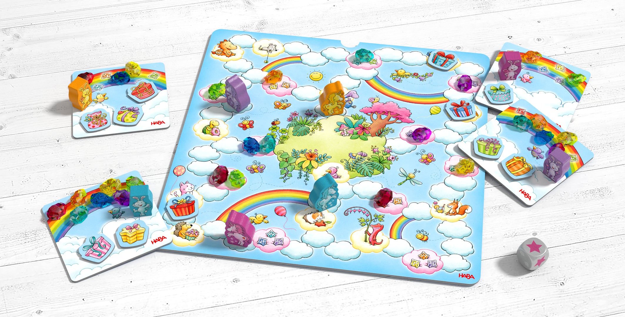 HABA Eenhoorn Flonkerglans Spellenverzameling Bordspel