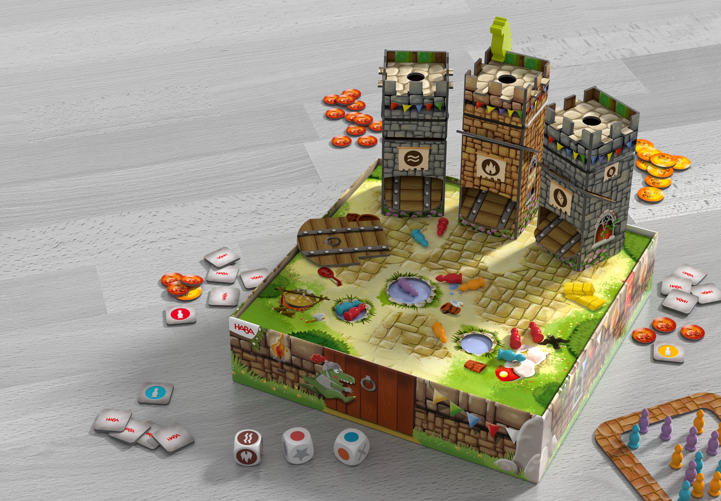 HABA De Stormloop & Het Grote Drakenspektakel Bordspel