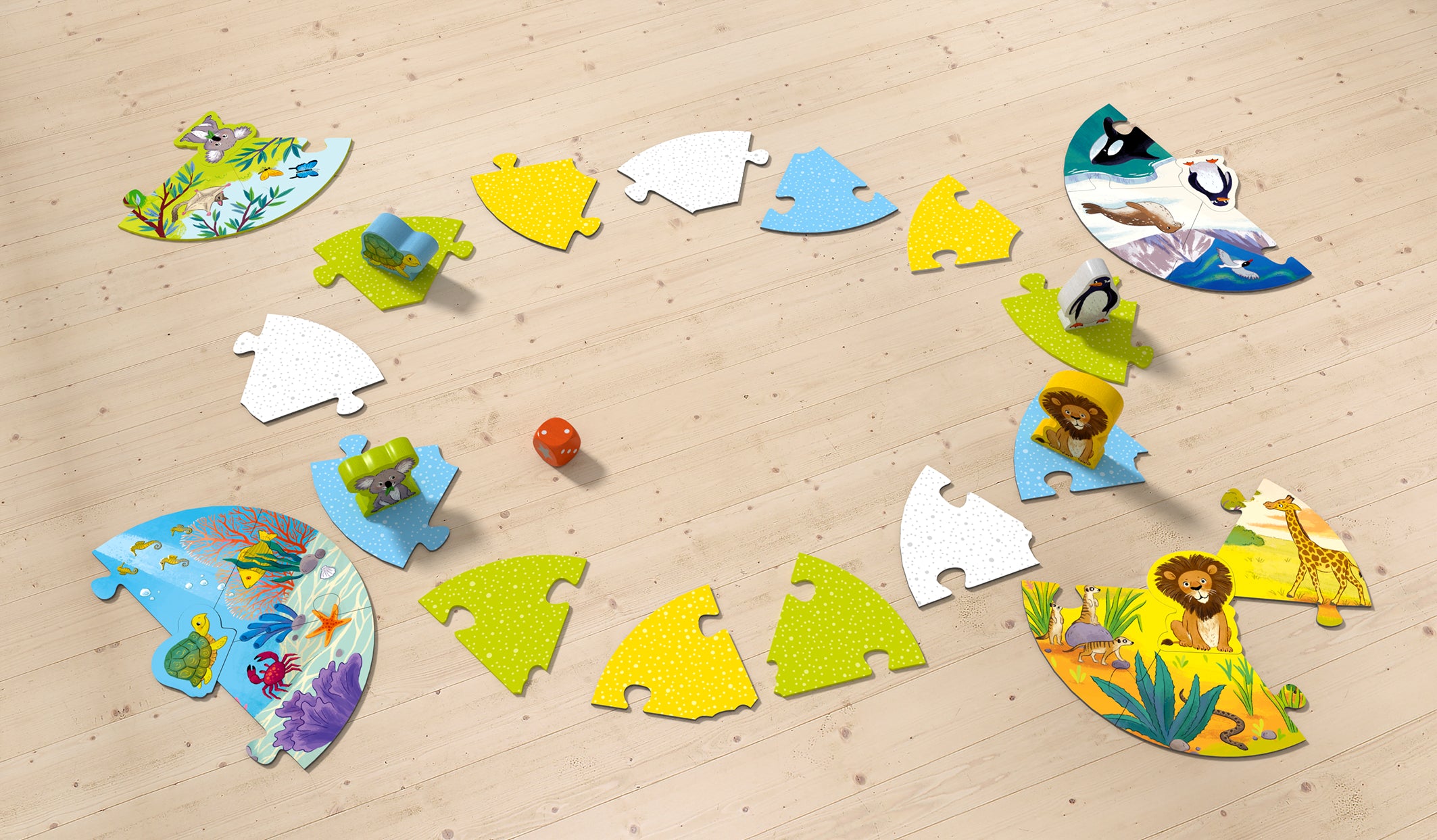 HABA Waar Wonen de Leeuw en zijn Dierenvriendjes Bordspel