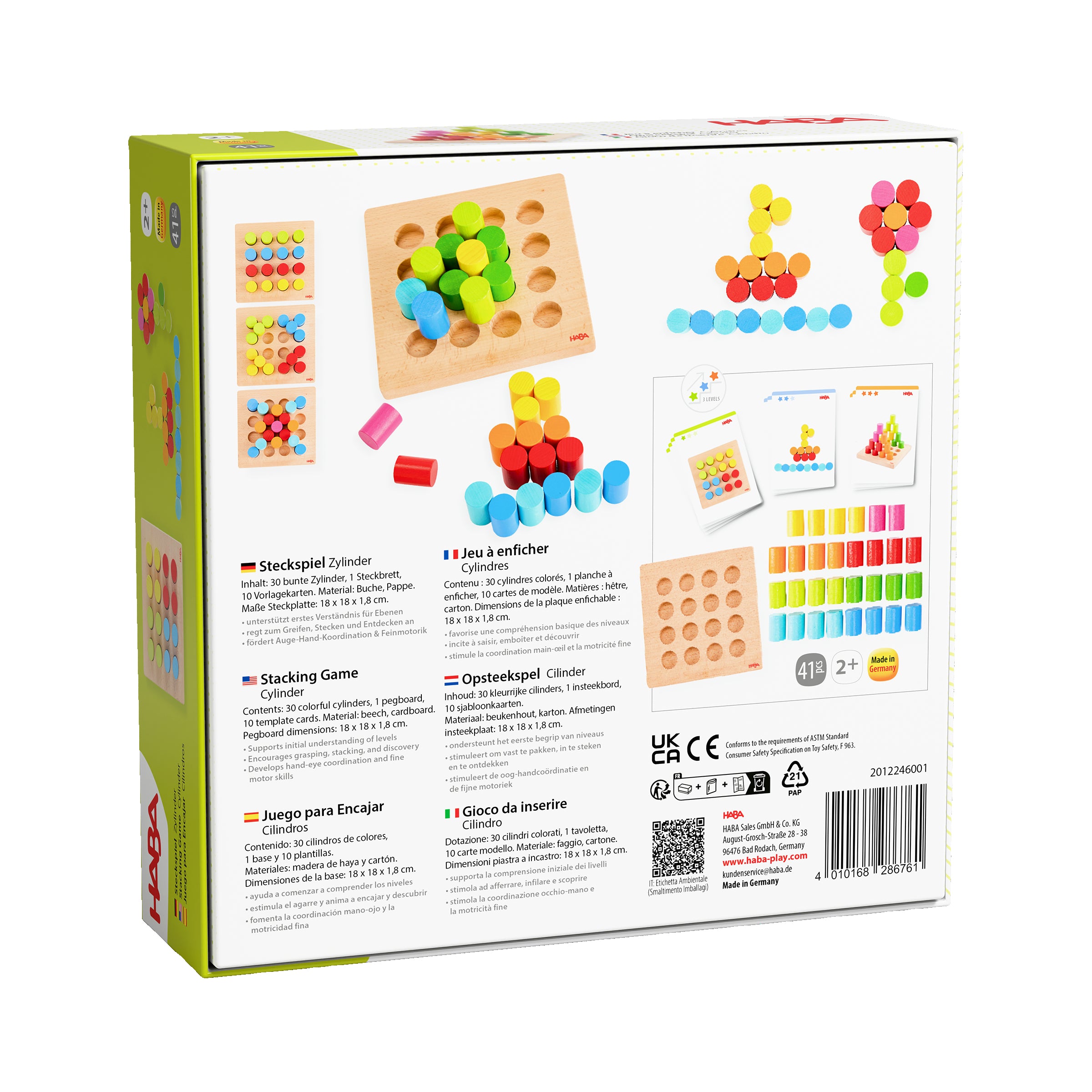HABA Steckspel Cilinders – Houten Insteekspel