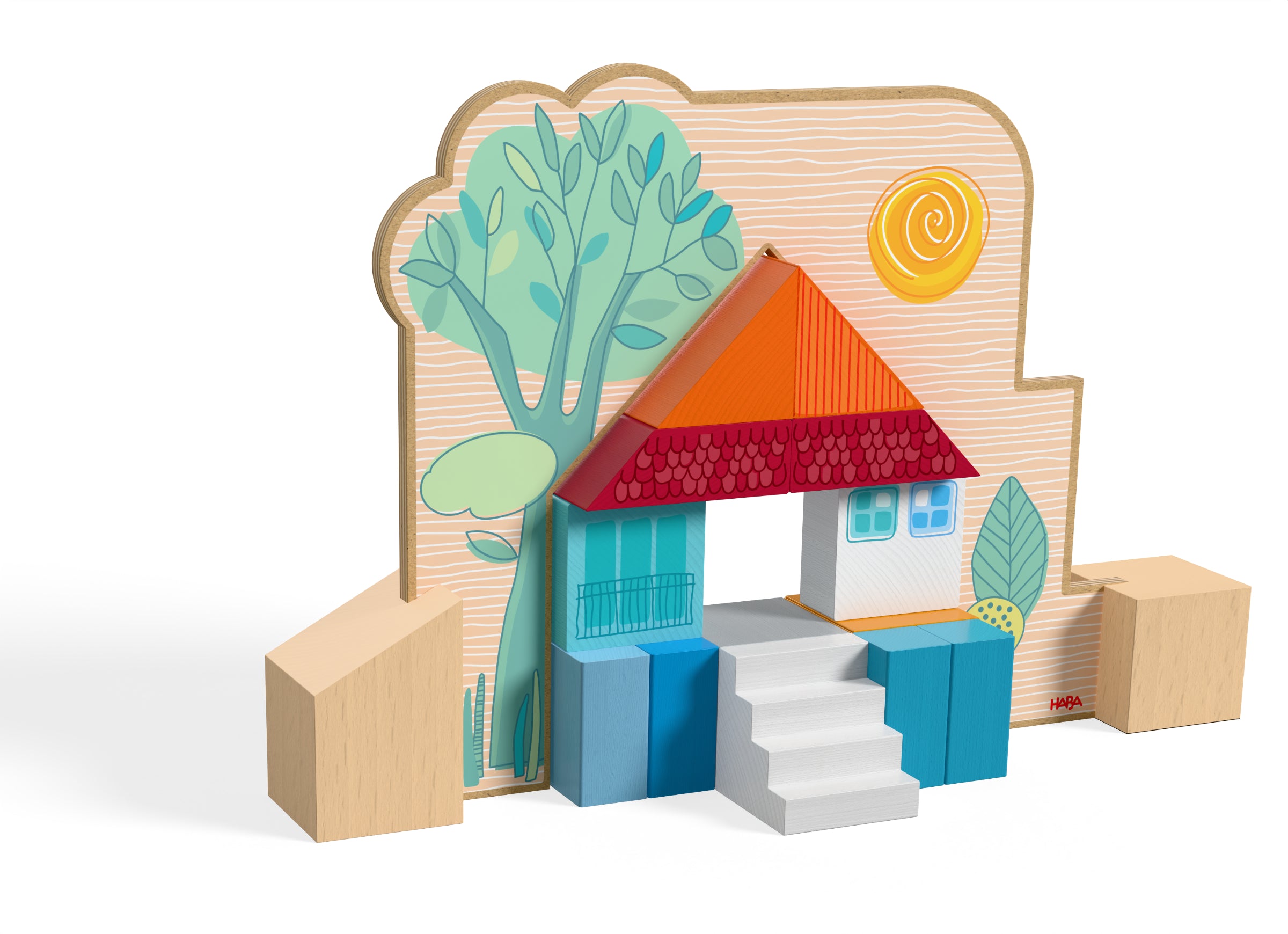 HABA Stapel- en Legspel Bauspaß – Houten Constructiespel