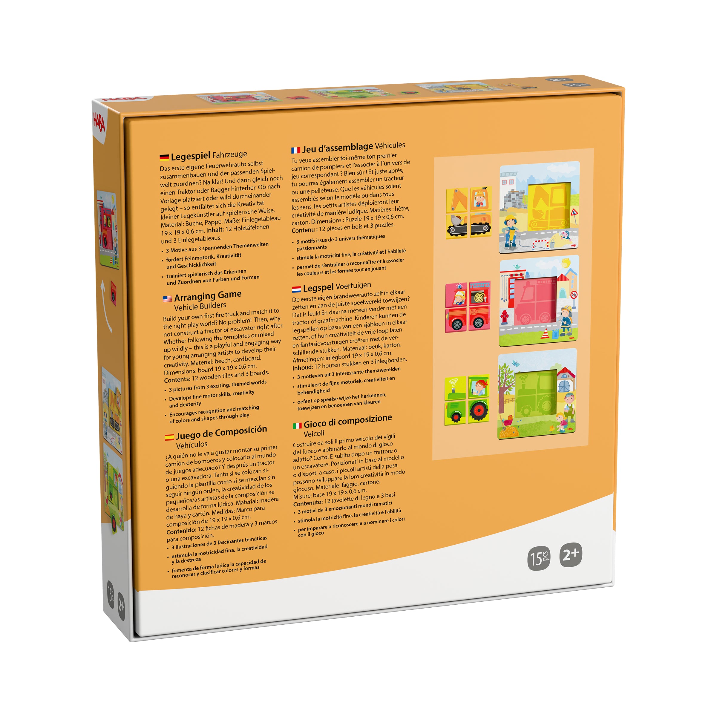 HABA Legspel Voertuigen (15 delen)