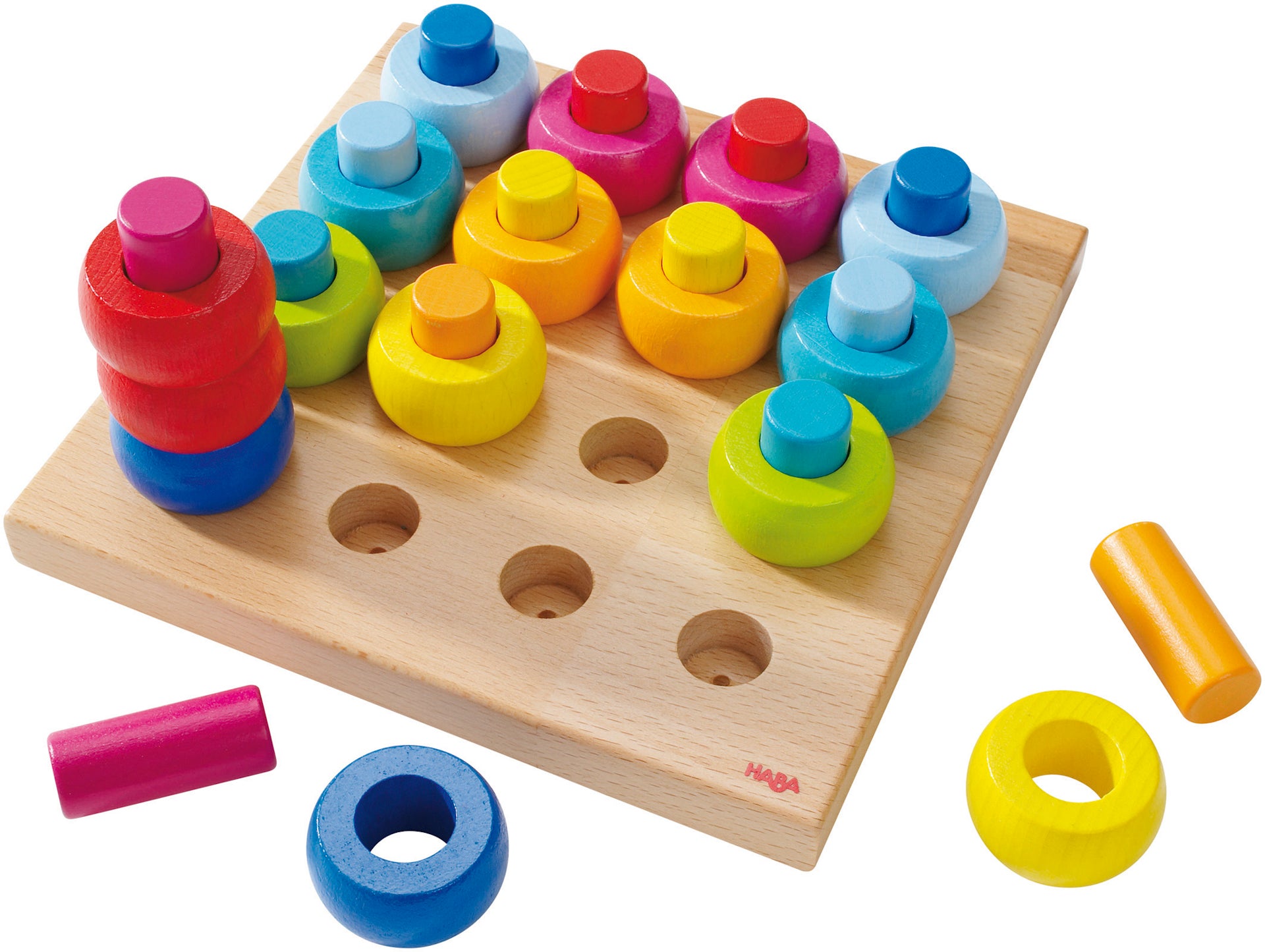 HABA Steckspel Farbkringel – Houten Stapelspel