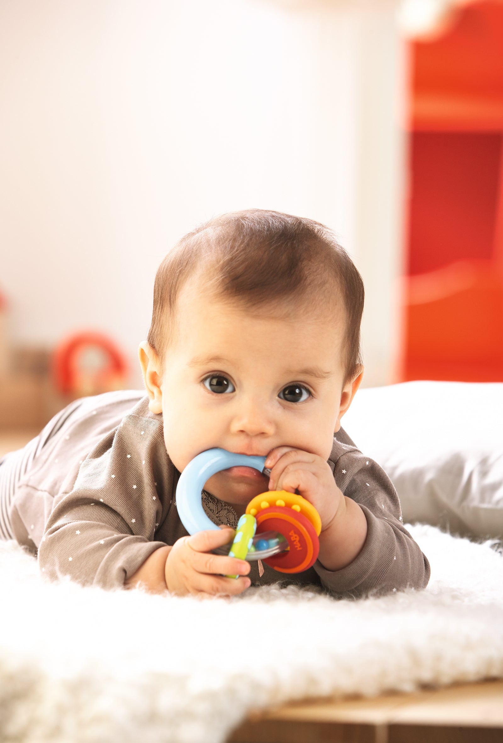 HABA Rammelaar Bijtring Noppi – Baby Speelgoed