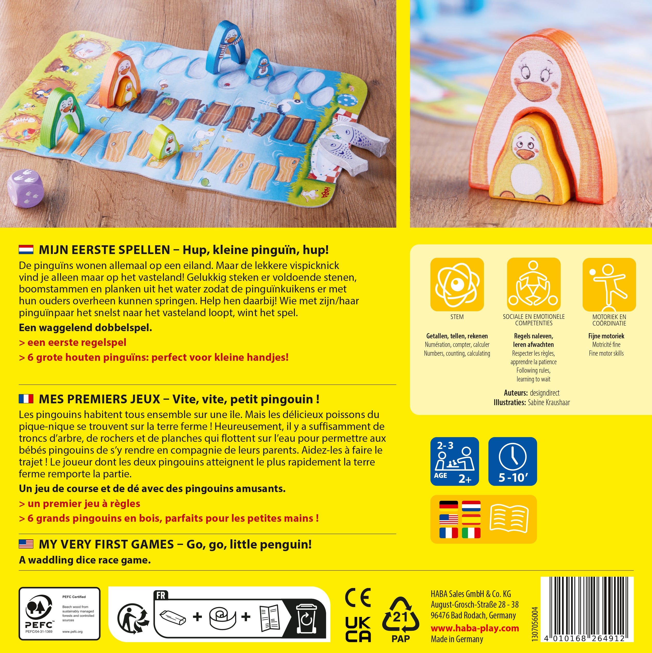 HABA Mijn Eerste Spellen – Hup, Klein Pinguïn Hup Bordspel
