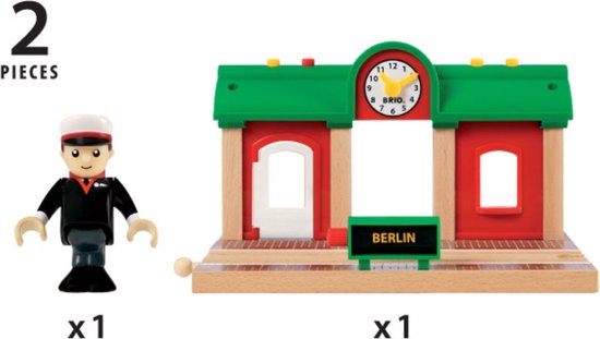 BRIO Treinstation met Geluidsopname Functie - 33578