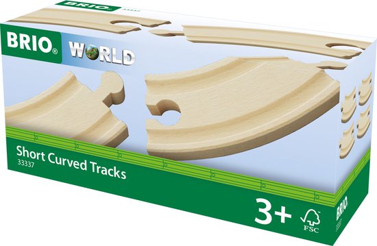 BRIO Gebogen korte rails - 33337