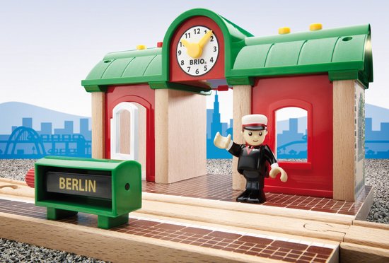 BRIO Treinstation met Geluidsopname Functie - 33578