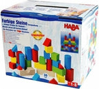 HABA Set gekleurde houten bouwstenen