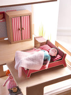 HABA Little Friends Poppenhuismeubels Slaapkamer Voor Volwassenen - detailfoto