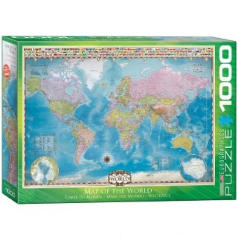Eurographics puzzel Map of the World - 1000 stukjes