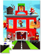 Crocodile Creek Floor Puzzle - Fire station - 24 stukjes