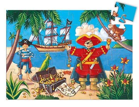 Djeco Figuurpuzzel De piraat en zijn schat - extra productfoto