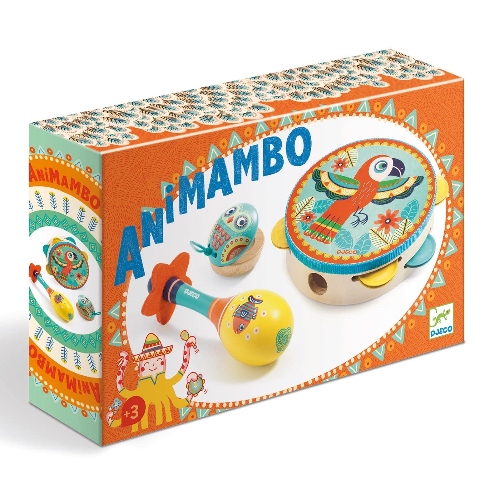 Djeco Animambo Set - Tamboerijn, Maracas en Castagnetten