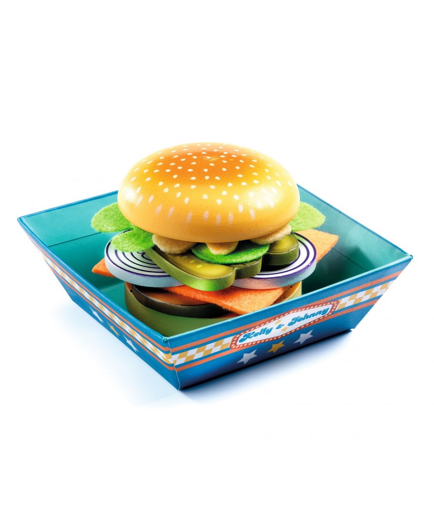 Djeco Hamburger keukenspeelgoed - Kelly & Johnny