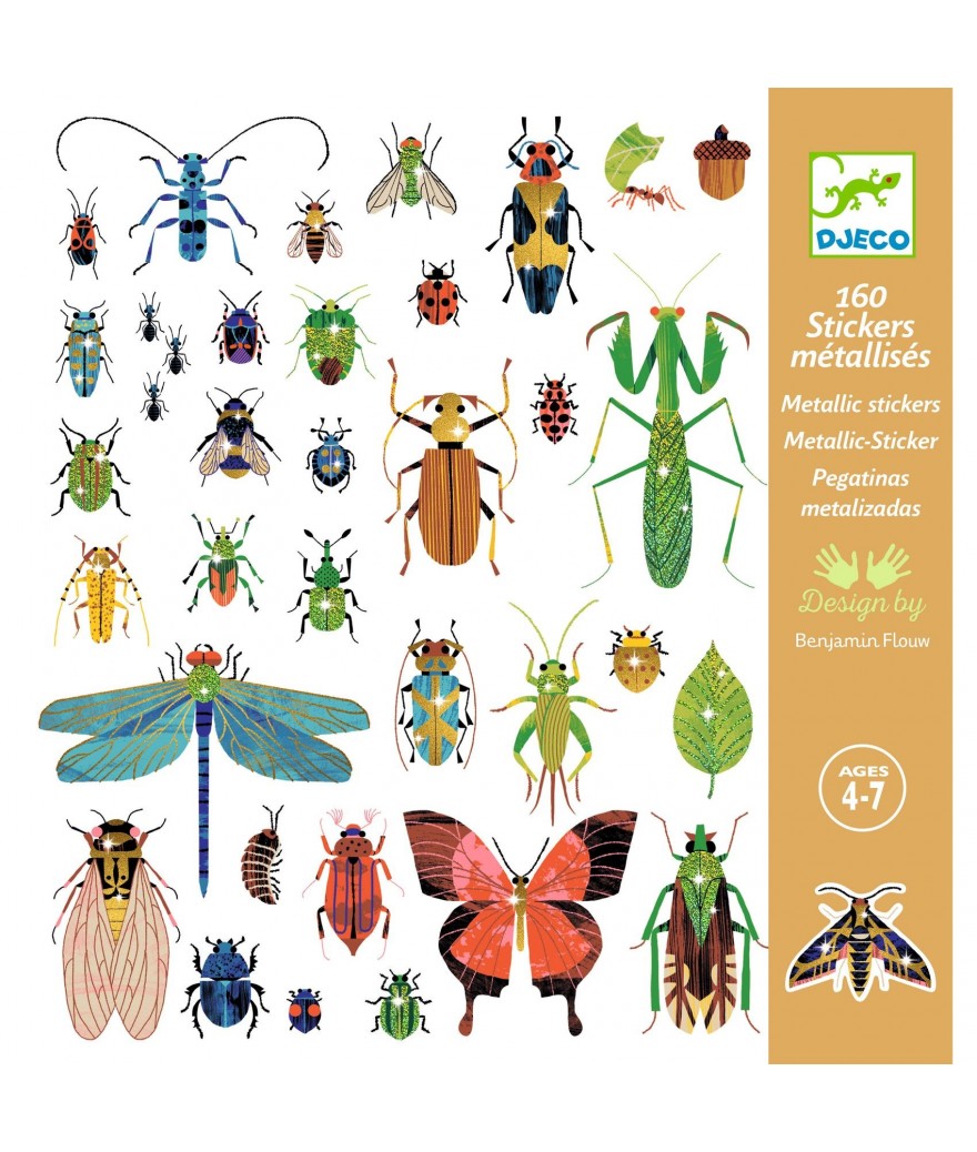 Djeco Metallic stickers - Microkosmos