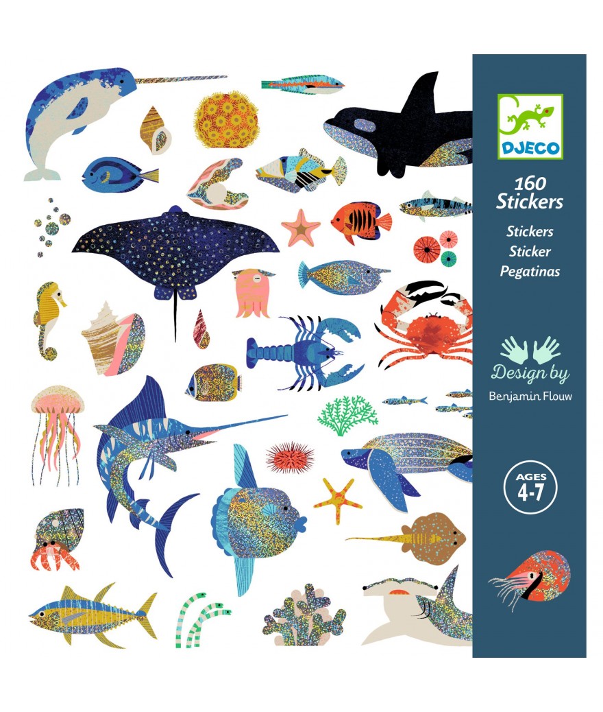 Djeco Metallic stickers - Oceaan