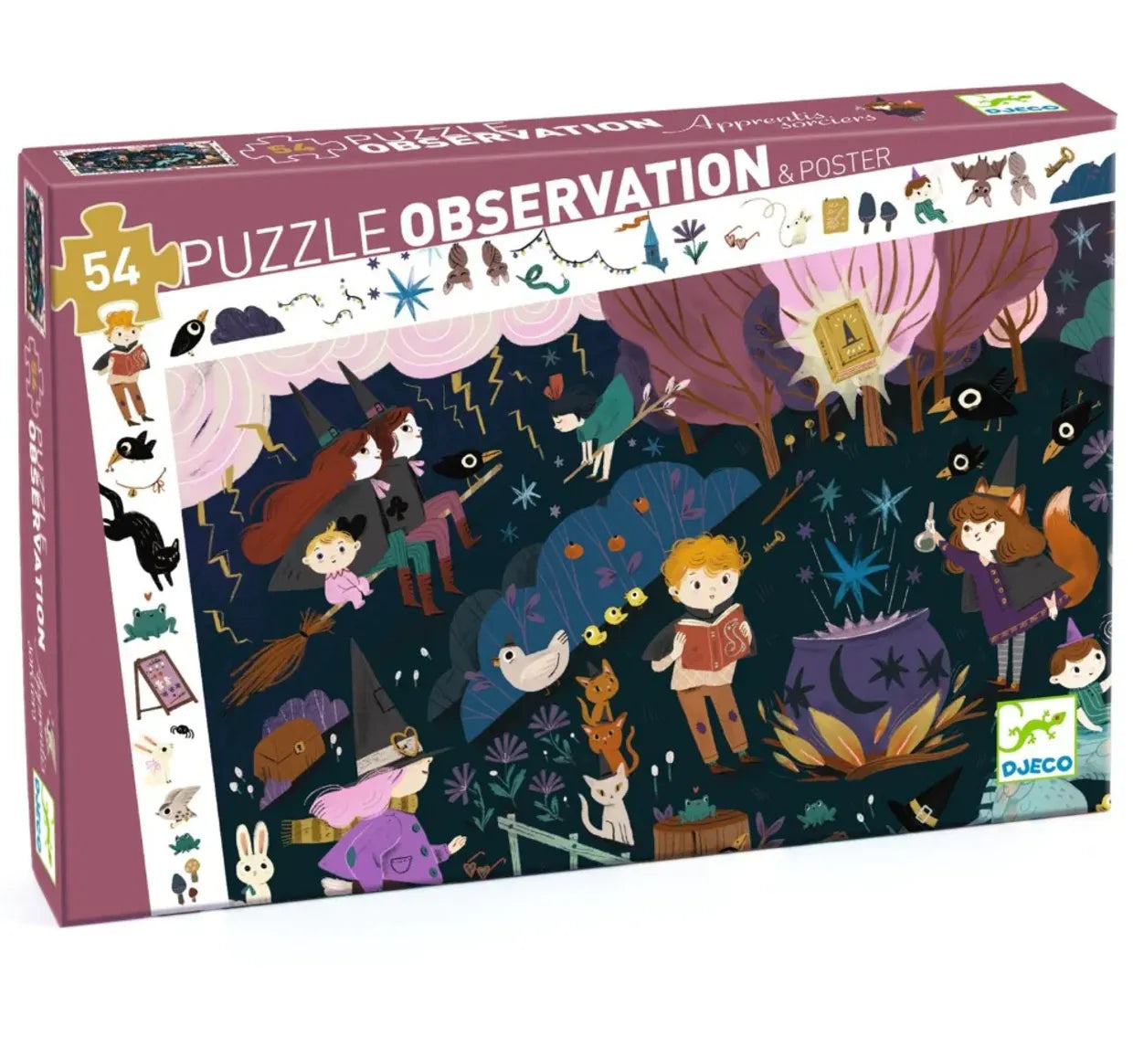 Djeco Observatiepuzzel - Tovenaarsleerlingen - 54 stukjes