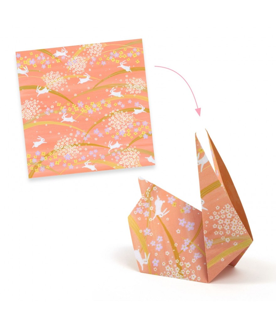 Djeco Origami Haru - 100 bedrukte vellen