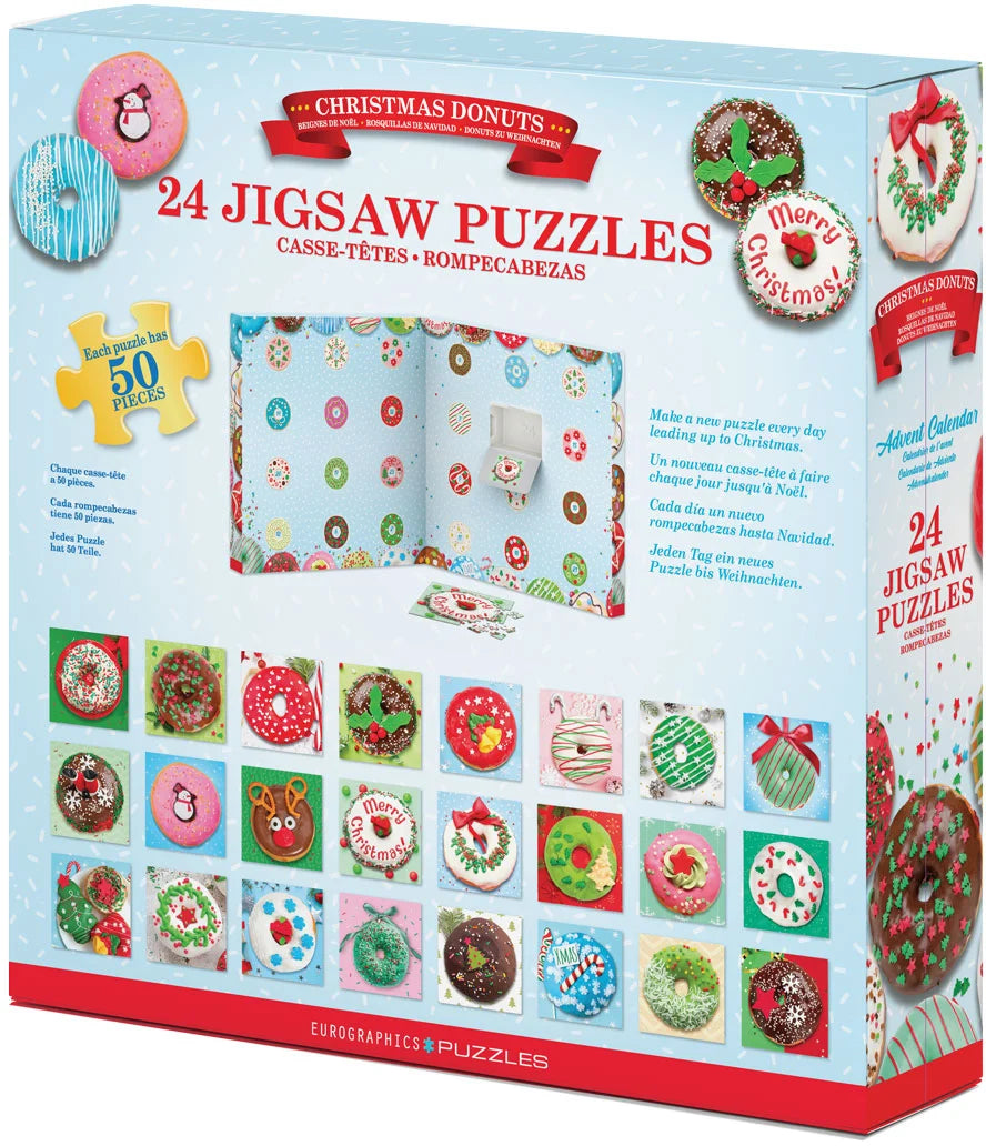 EuroGraphics Puzzle Adventskalender Christmas Donuts – 24x50 stukjes