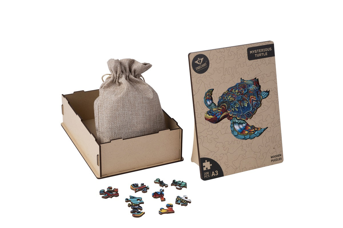 Puzzel-A3-Schildpad-208-stukjes