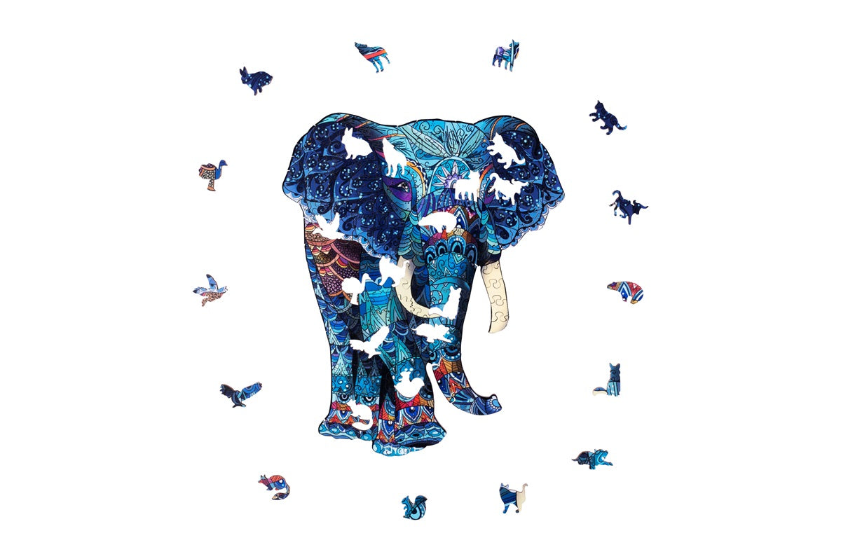 Puzzel-A4-Olifant-178-stukjes