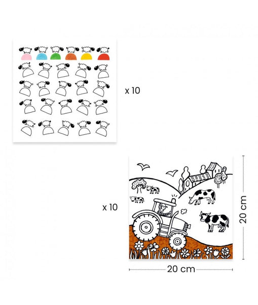 Djeco Kleurplaatdispenser - Boerderij