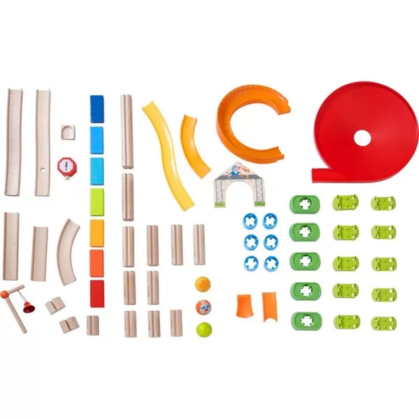 Haba Knikkerbaan Op de doos, klaar, start!