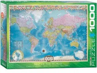 eurographics puzzel wereldkaart 1000 stukjes