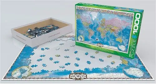 eurographics puzzel wereldkaart 1000 stukjes