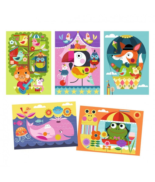 Kraskaarten voor de allerkleinsten. Leukom te ontdekken