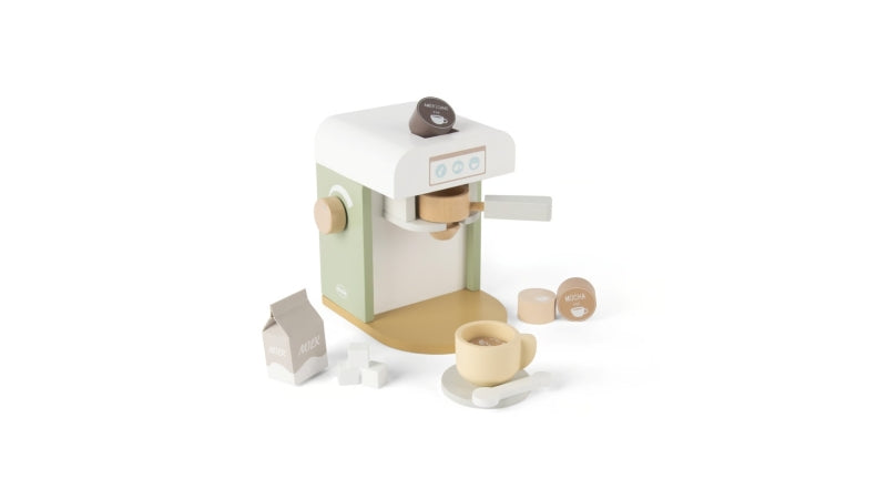 Houten koffiemachine XL 13-delig in doos