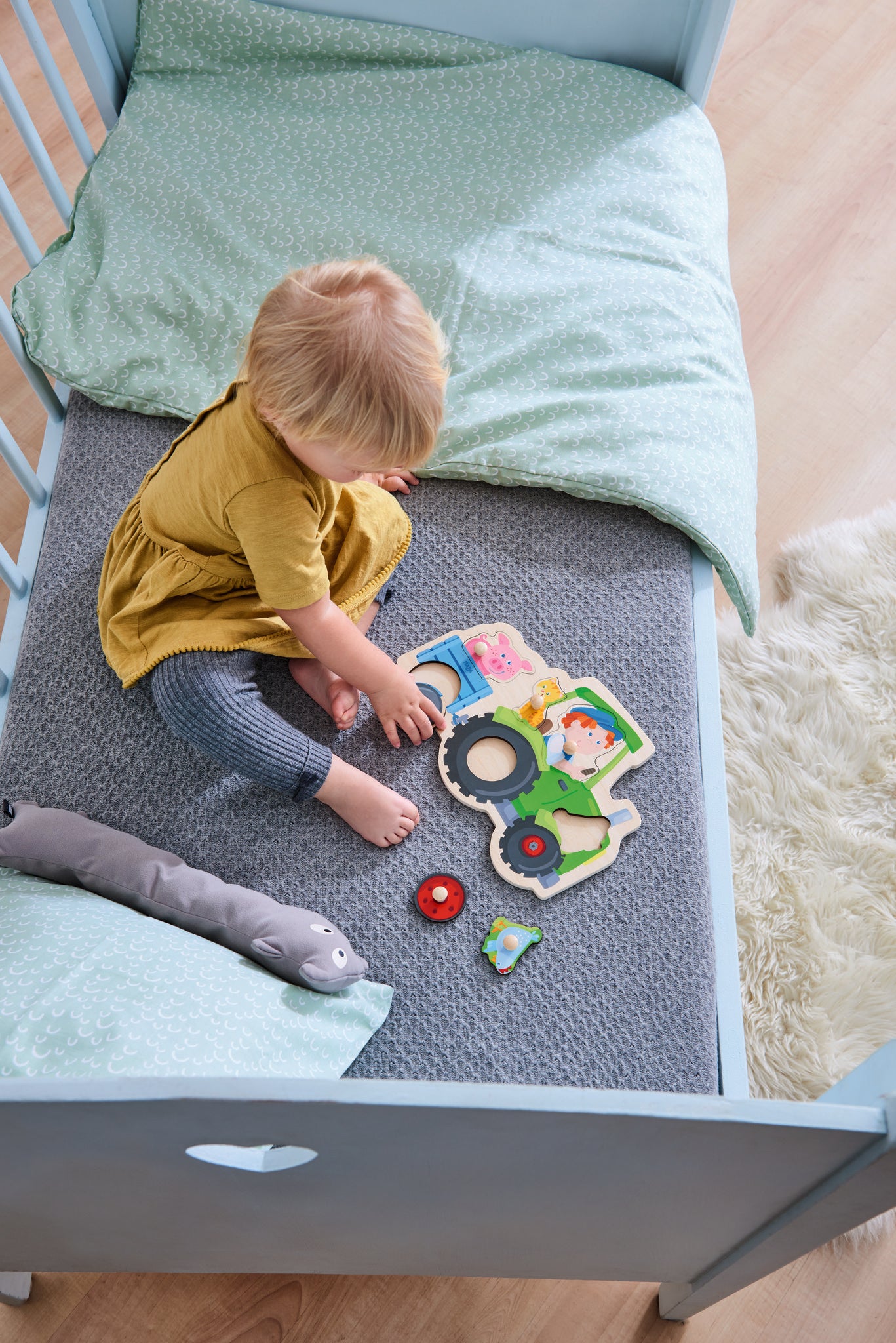 HABA Inlegpuzzel Dolle trekkerrit - detailfoto