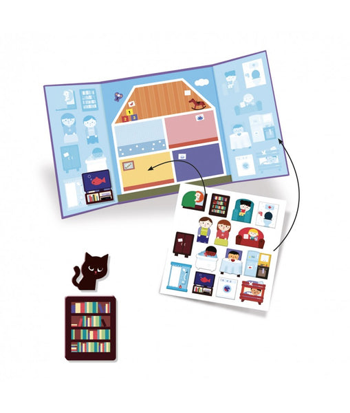 Achtergrond en herplaatsbare stickers - Huis