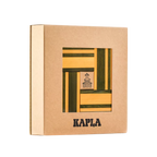 Kapla Doos met 40 plankjes (groen/geel) + boek