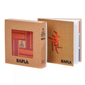 Kapla Doos met 40 plankjes (rood/oranje) + boek