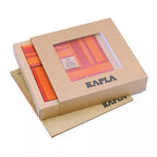 Kapla Doos met 40 plankjes (rood/oranje) + boek