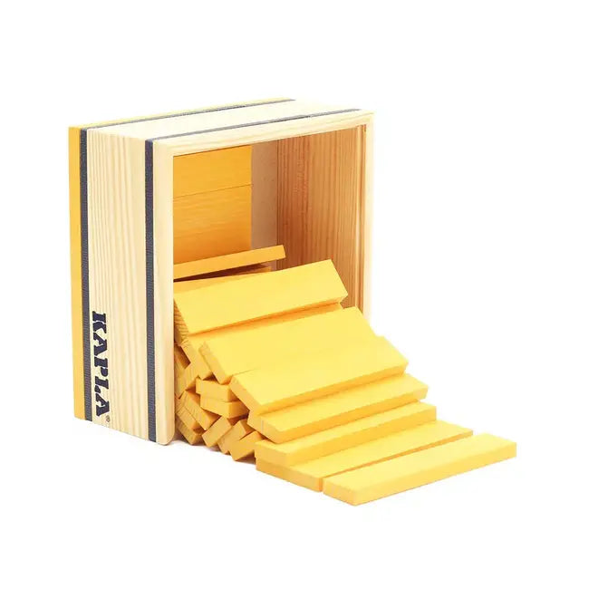 Kapla Kistje met 40 plankjes (geel)