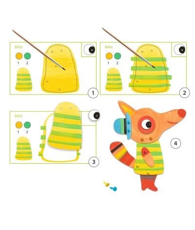 3 personages schilderen - De familie Vos