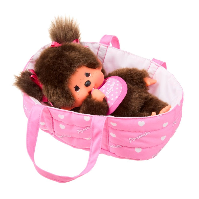 Monchhichi in draagmand (20cm)