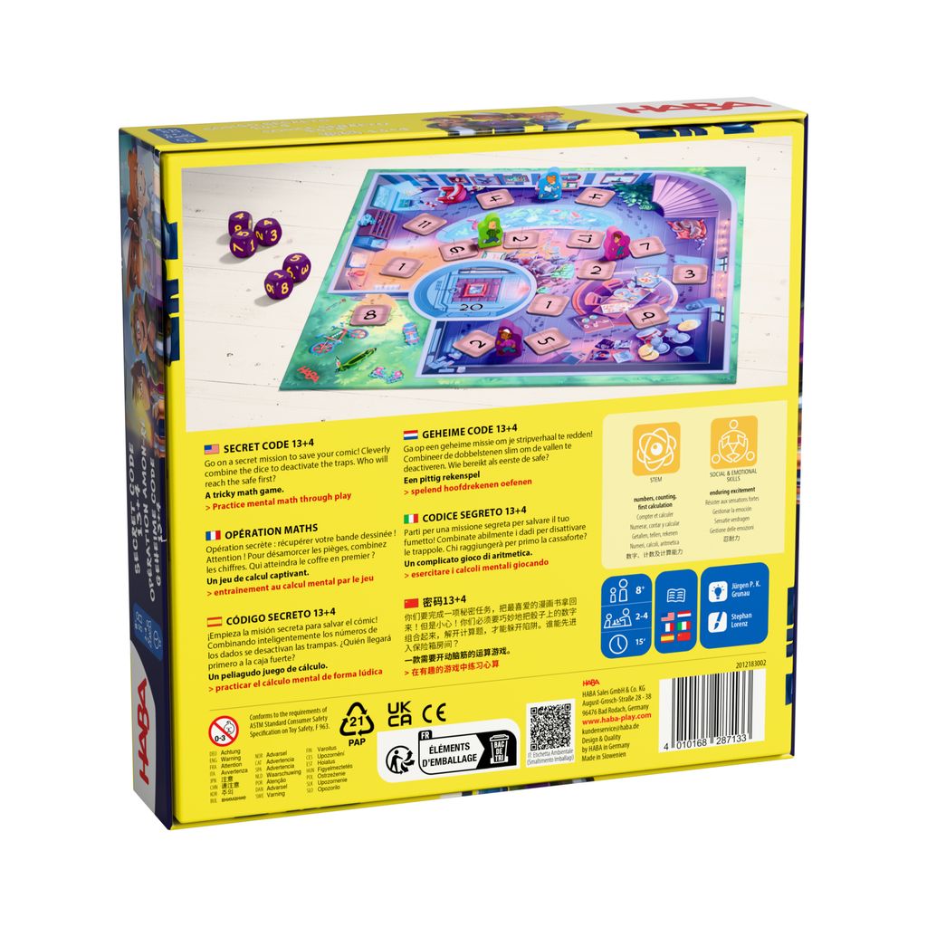 HABA Geheime Code 13+4 – Rekenspel Bordspel
